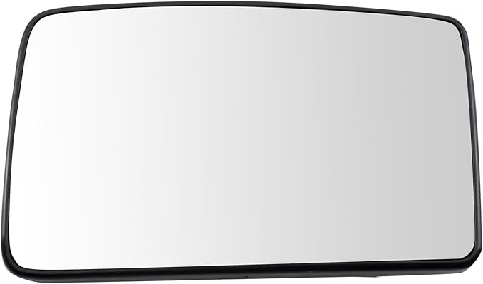 TRQ Driver Side Lower Mirror Glass Snap On Clear Compatible with 2013-2016 Ford F-250 Super Duty F-350 Super Duty F-450 Super