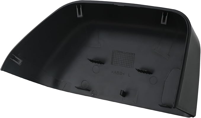 Black Paintable Tow Mirror Cover Cap | For 2017-2024 F250 F350 F450 F550 Super Duty Side by Side Accessories | LH Left Driver Side Exterior Plastic Rearview Top Half Door Mirror Cover