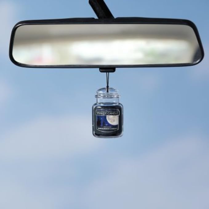 Yankee Candle Car Air Fresheners, Hanging Car Jar Ultimate, Neutralizes Odors Up To 30 Days, Midsummer's Night, 0.96 OZ (Pack
