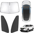 Karltys 3PCS Windshield Sun Shade for 2018-2024 Chevy Equinox, Thickened Reflective Front and Side Window Sunshade Custom Fit Equinox, Foldable Sun Visor Cover Protector Blocks Heat UV Rays
