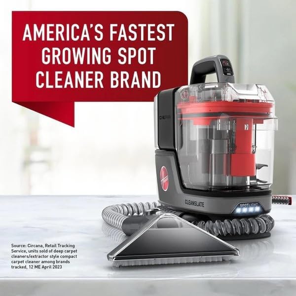 Hoover ONEPWR CleanSlate Cordless Portable Carpet + Upholstery Spot Cleaner Machine, Powerful Suction, Versatile Tools, Car a