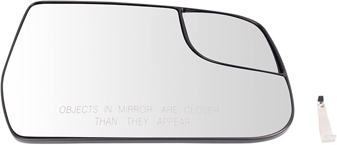 TRQ Passenger Side Mirror Glass Non-Heated Compatible with 2010-2017 Chevrolet Equinox GMC Terrain GM1325125