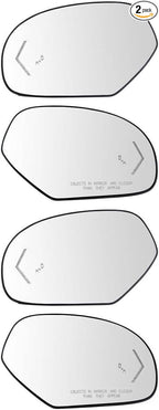 Exterior Mirror Glass 4 Pieces - Left Right Driver Passenger Side Heated Rear View Signal Blind Spot Detection Kit for GMC fo