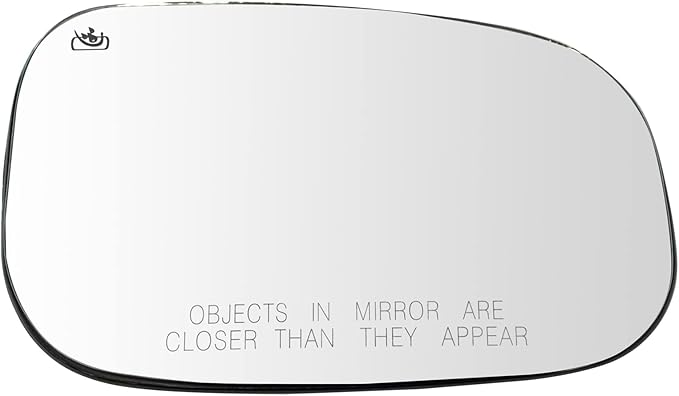 TRQ Passenger Side Mirror Glass Heated Convex Snap On Compatible with 2008-2013 Volvo C30 C70 2007-2011 S40 S80 V50 2007-2009