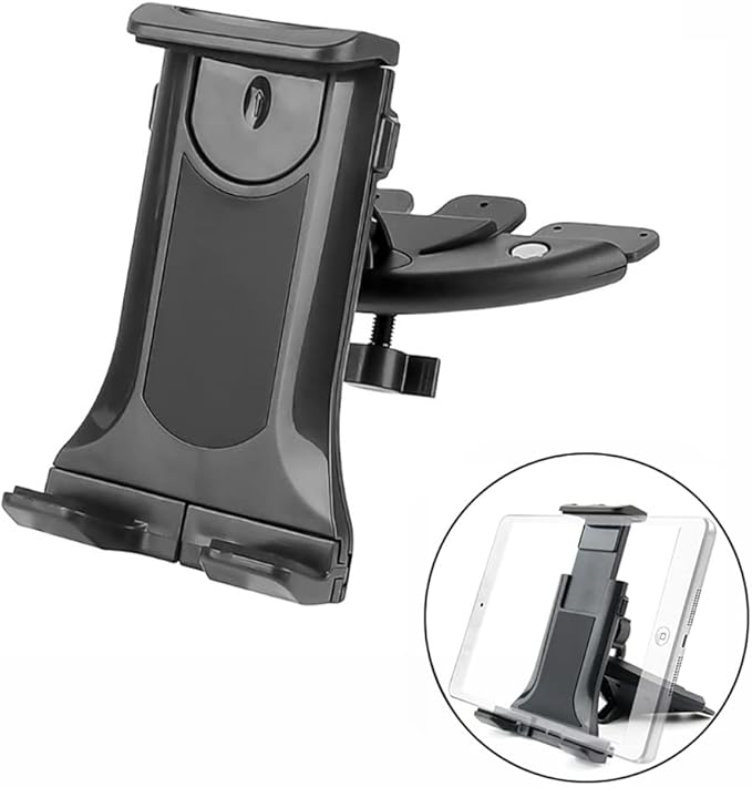 MACHSWON Universal Car Phone Holder Bracket for CD Slot, Adjustable Tablet Holder Stand for Car, Compatible with iPhone, iPad, Samsung 4-12" Devices