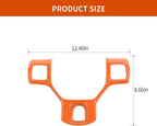 Hoolcar Interior Steering Wheel Cover ABS Trim Compatible with 2010-2017 Dodge RAM Accessories, Orange