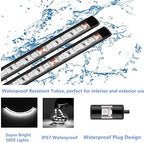 Boat Led Strip Lights, 4 Pcs 24'' Marine Interior Courtesy Deck Navigation Lights, Super Bright Waterproof Marine Led Lights Strip for 12V Pontoon Fishing Boat Yacht Kayak Sailboat (White)
