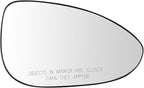 TRQ Right Passenger Side Mirror Glass Convex Snap On Clear Compatible with 2012-2020 Chevrolet Sonic GM1325156