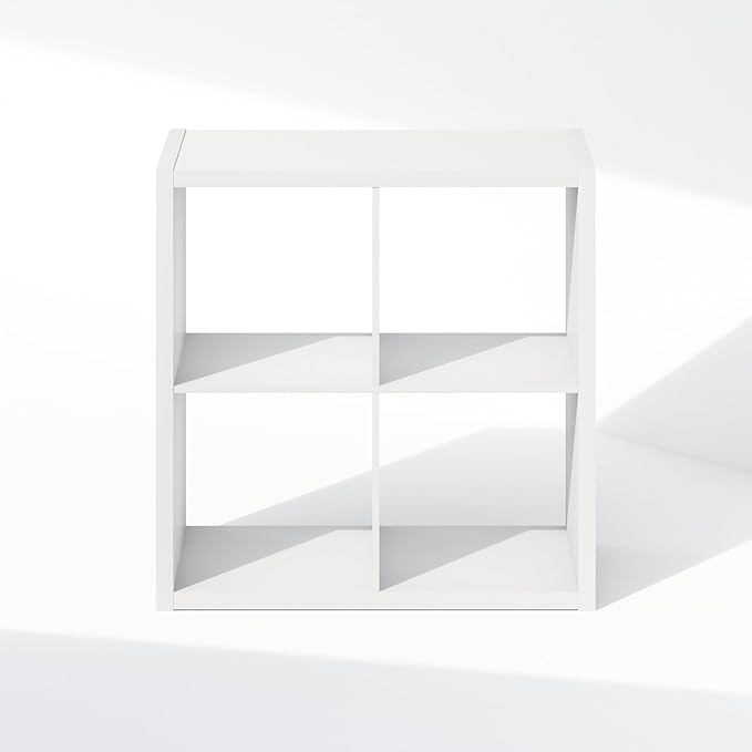 Furinno Cubic Closet Organizers and Storage, 4-Cube Closet Organizer, Open Shelf Closet Storage, Extra Thick Frame for Wardro