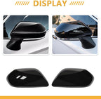 Rearview Mirror Caps Fitment for Toyota Camry 2018-2025 2PCS-Set (Gloss Black - Original, For Camry 2018-2025)