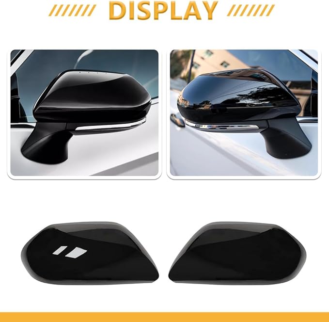 Rearview Mirror Caps Fitment for Toyota Camry 2018-2025 2PCS-Set (Gloss Black - Original, For Camry 2018-2025)