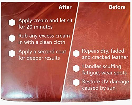 Skidmore’s Leather Cream: All-Natural, Non-Toxic Leather Conditioner, Made in USA Since 1984. Water Repellent Formula Restore
