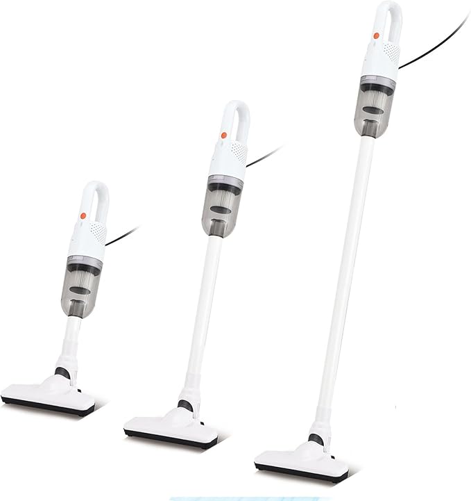 Handheld Vacuum Cleaner,Ultra-Lightweight Mini Portable Vacuums for Home, 6 in 1 Stick Vac Cleaners for Car,Pet Hair(White Co
