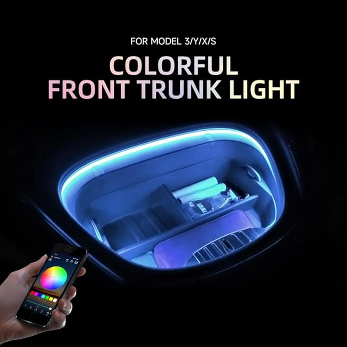 Interior Car LED Strip Lights for Tesla Model 3 Y 2021-2023 (Trunk/Neon)