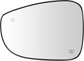 TRQ Left Mirror Glass Heated Blind Spot For Factory Equipped & Aftermarket Mirrors Compatible with 17-24 Chrysler Pacifica wi
