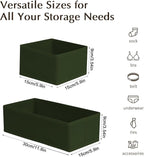 DIMJ Drawer Organizers Clothes, Set of 16 Dresser Organizer Bins, Fabric Closet Organizers and Storage, Shallow Drawer Divide