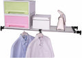 Hershii Expandable Closet Tension Shelf Rod Adjustable Metal Storage Rack Cabinet Organizer DIY Divider Separator Shelves for