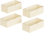 SpaceAid 4 Pack 10" High Under Bed Storage Containers, Large Underbed Storage Organizer Bins with Lids for Bedroom, Dorm, Clo