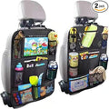 2 Pack Car Backseat Organizer,Kick Mats Back Seat Protector with Touch Screen Tablet Holder,Travel Accessories with 9 Storage Waterproof Pockets