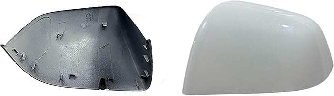 Compatible with Tesla Model Y Side Mirror Cover Replacement 2021 2022 2023 2024, Left Driver Side Rearview Mirror Cover Cap for Model Y Accessories(white)