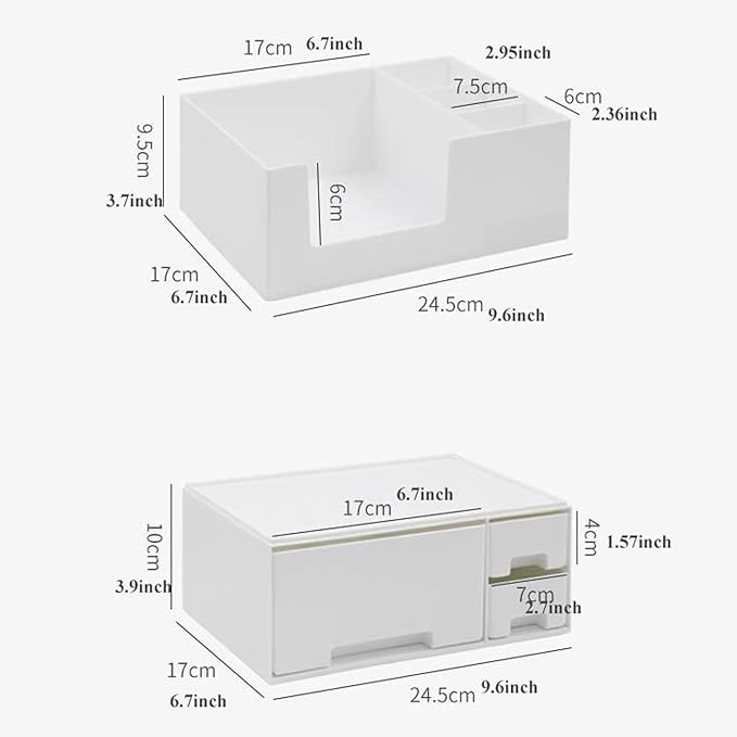 Makeup Organiser Storage Makeup Desk Cosmetic Storage Box Organizer with Drawers for Dressing Table, Vanity Countertop, Bathr