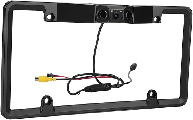3 in 1 Car License Plate Frame Parking Sensor Rearview Reverse B 120 Degree Wide Angle The Parking Sensor Support Ackup Camer