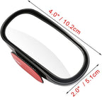 Blind Spot Mirrors adjustable Rearview Mirror Baby Car Mirrors,Strong Adhesive HD Glass Convex,stick on Side mirror or inner mirror or anywhere else (Black frame, 2 PCS)