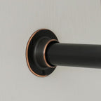 1 Pair Heavy Duty Oil Rubbed Bronze Zinc Closet Pole Sockets Rod End Support Flange Rod Holder Set Wall Mount Pipe Bracket wi