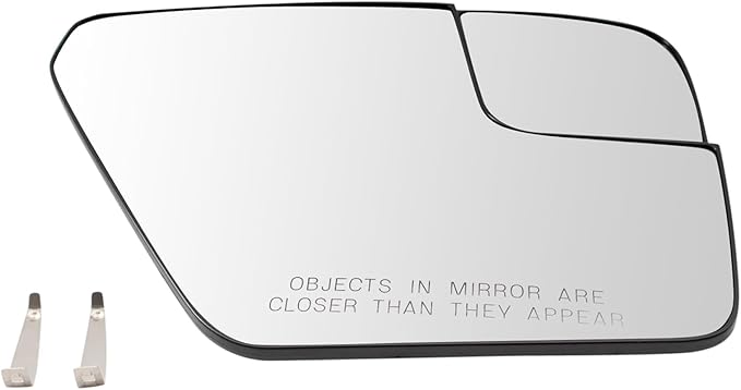 TRQ Passenger Side Mirror Glass Convex Snap On Compatible with 2021-2023 Ford F-150 FO1325205