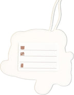 Milk Luggage Tag in White Authorized Milkmochabear Merchandise Cute Adorable Silicone with Name ID Card Suitcase Label Travel