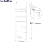 SWTYMIKI Over Door Hat Organizer - 4 Tier Metal Adjustable Wall Mounted Hat Rack with 12 Hooks Design, Hanging Baseball Cap O
