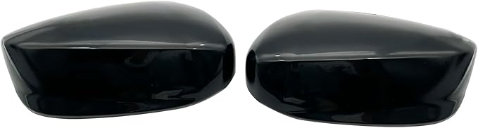 Pair Side Mirror Cover Cap Fit For Honda Accord 2008 2009 2010 2011 2012 LH+RH Door Side Exterior Rearview Back Sight Mirror Cover Shell Replacement,Clip-on Slot Type