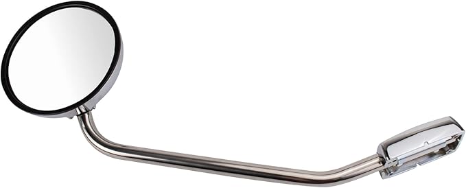 TRQ Driver Passenger Side Hood Mounted Mirror Manual Chrome Housing Compatible with 2013-2025 Kenworth T680