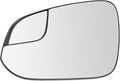 TRQ Heated Mirror Glass Left Driver Side with Backing Plate Compatible with 2016-2018 Toyota RAV4 TO1324175
