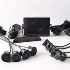 Car Reverse Parking Radar System with 8 Parking Sensors Distance Detection + LED Distance Display + Sound Warning (Black Color)