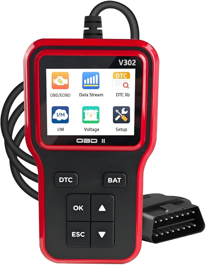 Car OBD2 Scanner Diagnostic Tool, Professional Auto OBD II Check Engine Fault Code Reader with Reset, Vehicles Live Data