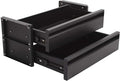 15 in 2-tier Under Desk Drawer,Adjustable Height, Under Desk Drawer Slide Out with Slide Extension Mounted Under Flat Wooden 