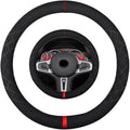 Suede Steering Wheel Cover,Compatible with BMW 530 E90 X3 Suede Leather Sport Non-Slip Wheel Cover Car Interior Accessories 15 inch for Man and Women