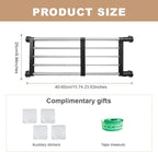 Hershii Expandable Closet Tension Shelf Rod Adjustable Metal Storage Rack Cabinet Organizer DIY Divider Separator Shelves for