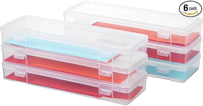 novelinks Plastic Clear Storage Containers for Organizing, Craft Storage Organizers and Stackable Storage Bins with Lids for 