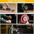 Zento Deals LED Flashing Stop Sign Parking Assistant for Garage- 7” Bright Red Stop Sign, Warning Car Stop Indicator Sensor for Vehicles, Adjustable Height, Premium Quality - 2