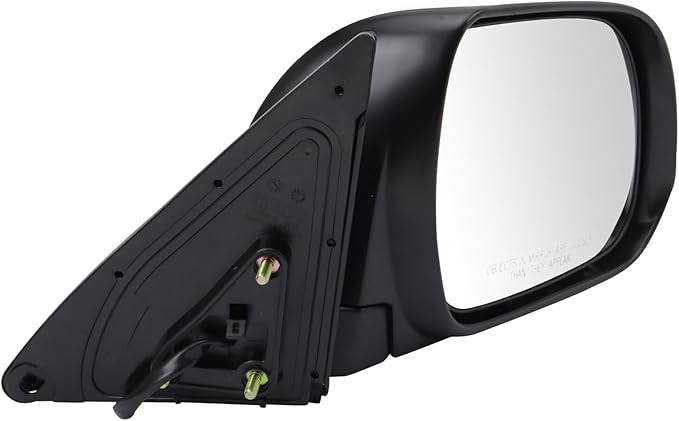 TRQ 2 Piece Driver and Passenger Side Mirror Assembly Set Electric Adjustment Non-Heated No Memory Black Compatible with 2008