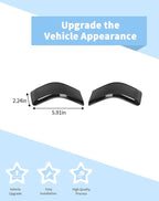 Voodonala Rearview Mirror Turn Signal Cover Compatible with Ford F250/F350/F450/F550 2017-2023, Smoke Black Side Mirror Marker Running Trim