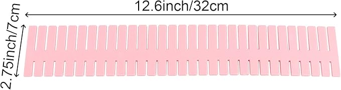 ZOENHOU 60 PCS DIY Drawer Divider Organizers, Pink Grid Drawer Dividers, Adjustable Premium Plastic Organizers for Makeup Dra