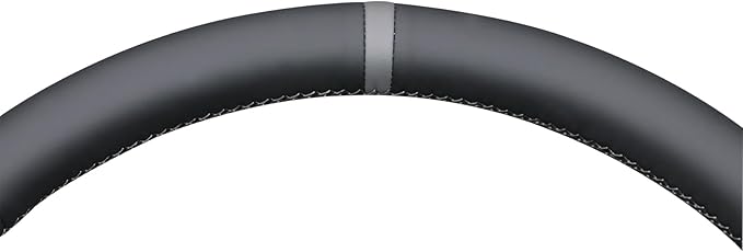 MEWANT Hand Stitch Black Grey Faux Leather Steering Wheel Cover for Chevy Silverado 1500 Astro Blazer C/K Kodiak S10