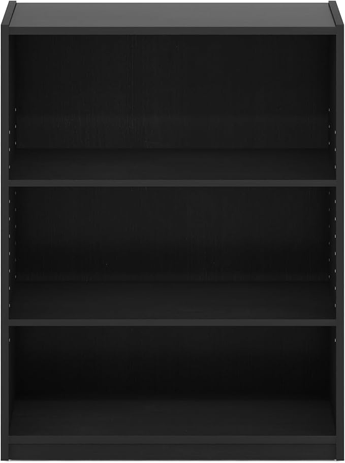 Furinno GEHRY Book Shelf, 3-Tier Bookshelf, Bookcase with Adjustable Shelves, 11.6 x 24.8 x 31.6, for Living Room, Bedroom, H