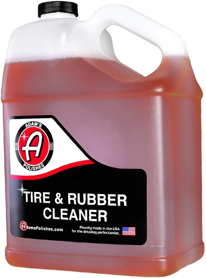 Adam's Polishes Tire & Rubber Cleaner (Gallon) - Removes Discoloration From Tires Quickly - Works Great on Tires, Plastic Tri