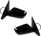 TRQ 2 Piece Driver and Passenger Side Mirror Assembly Set Electric Adjustment Non-Heated No Memory Black Compatible with 2009