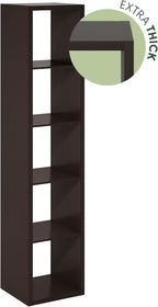 Furinno Cubicle Book Shelf, 5-Cube Bookshelf, Extra Thick Horizontally & Vertically Reversible Bookcase with Open Back, 14.6"