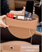 Dragon Art Multifunctional Car Seat Organizer, Auto Seat Gap Filler, Brown 1 Pack